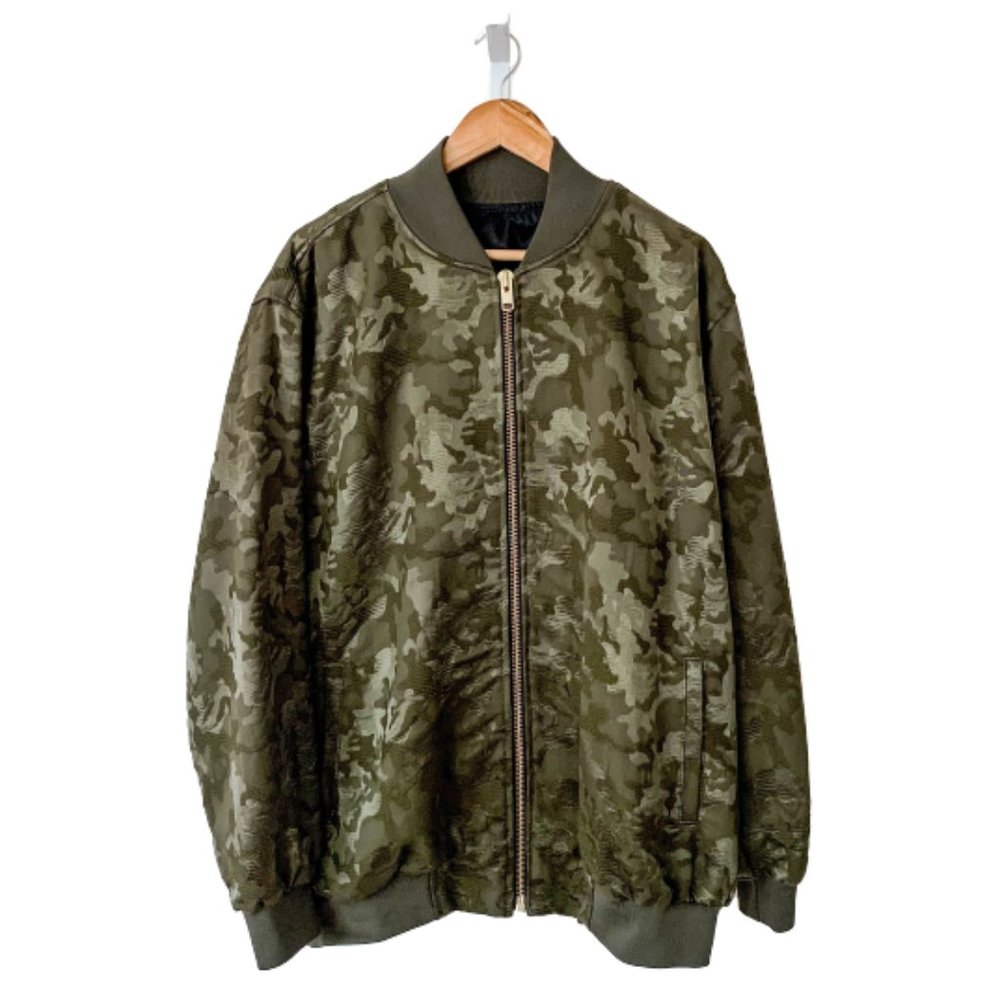 Custom Army Print Bomber Jacket
